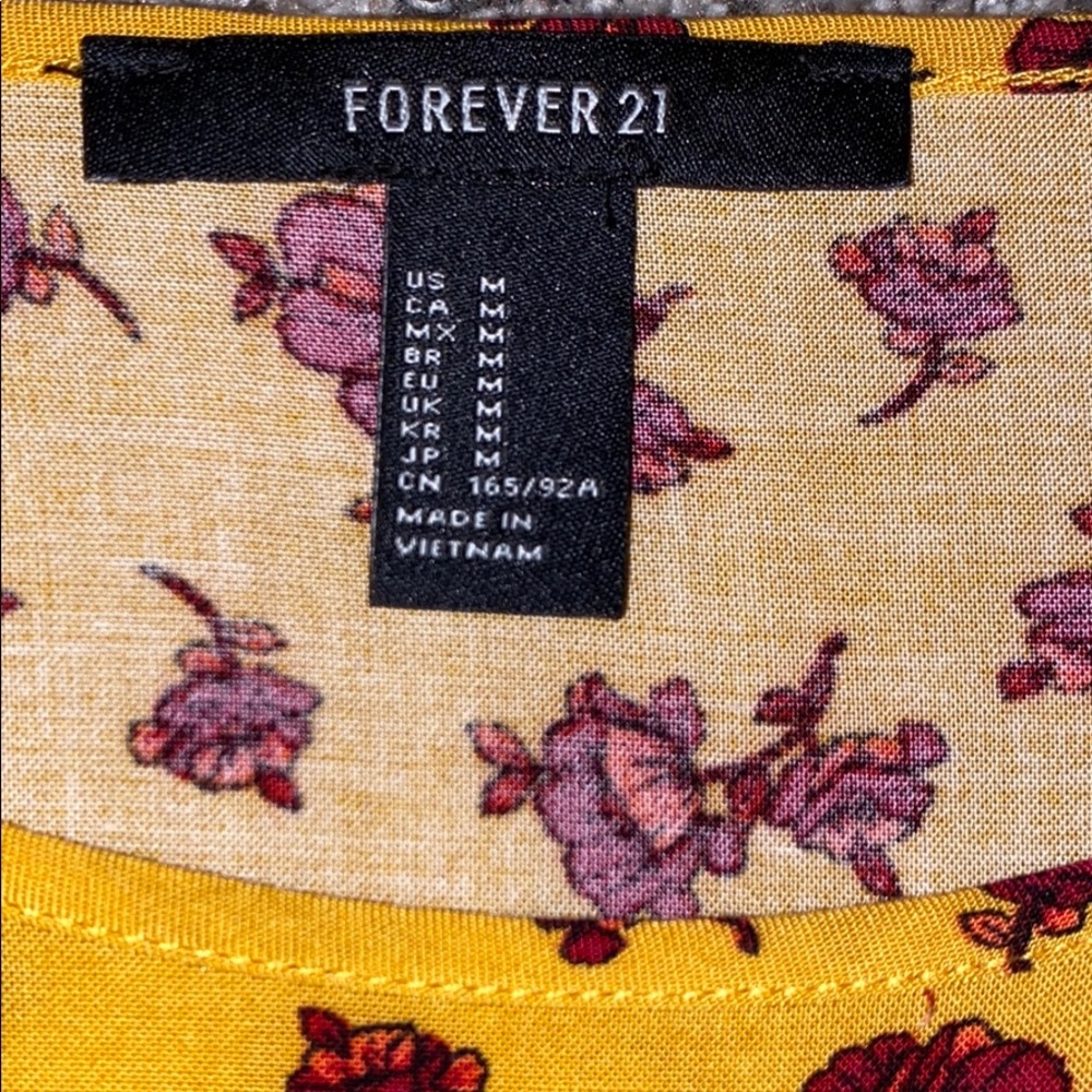Forever 21 Yellow Floral Dress - Picture 3 of 3